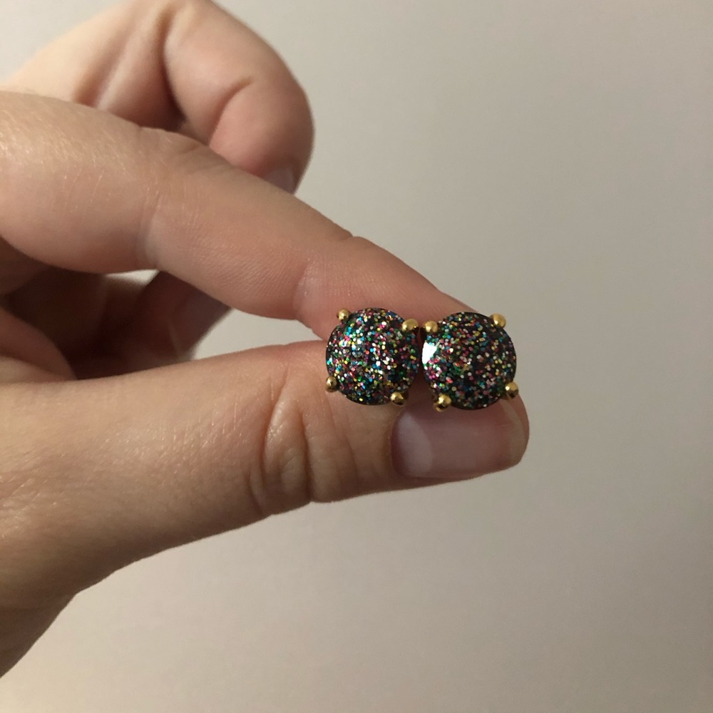 kate spade midnight confetti post earrings